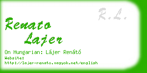 renato lajer business card